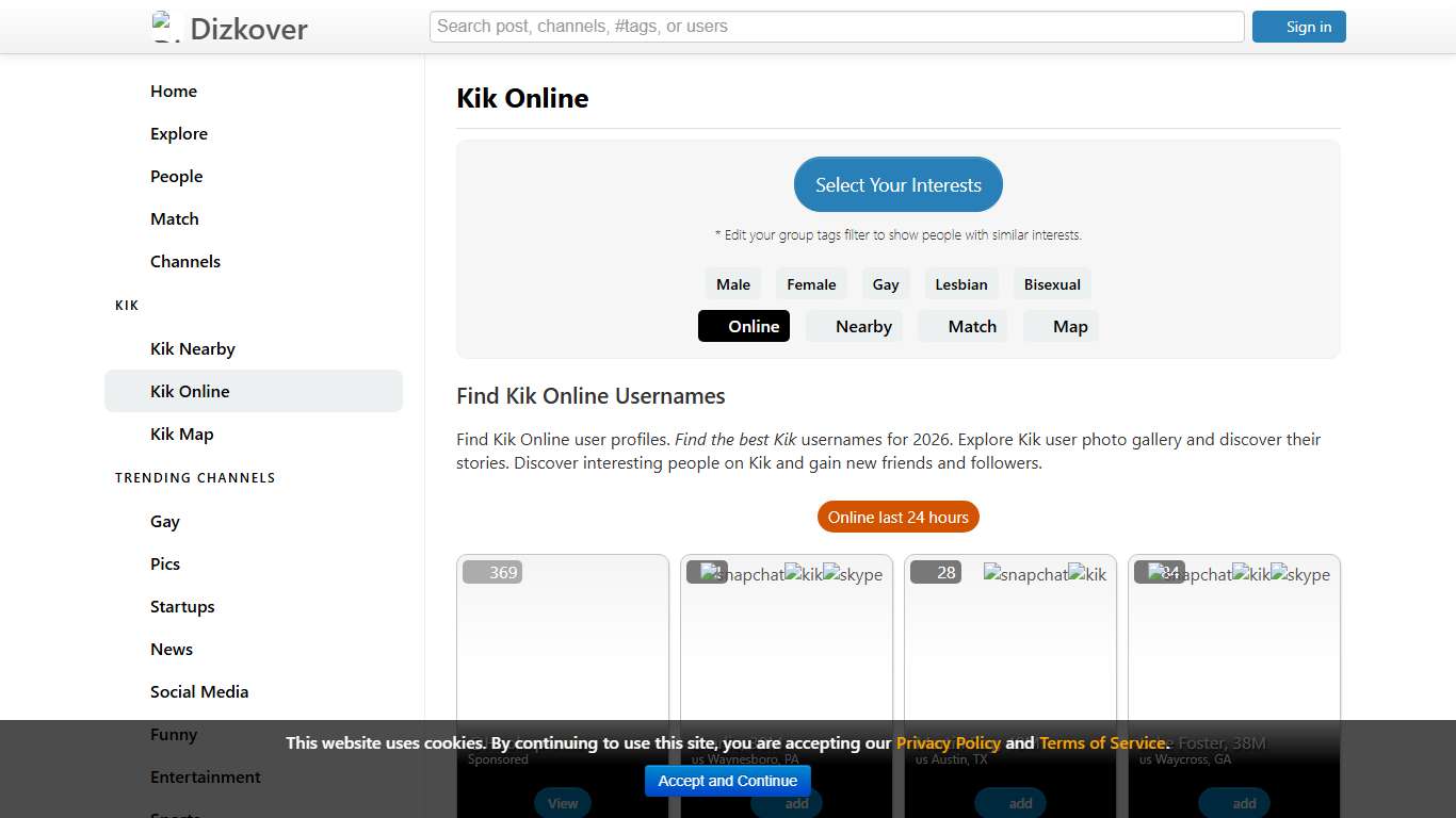 Kik Usernames: Online - Dizkover